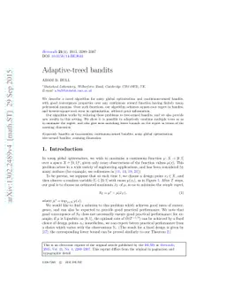 Adaptive-treed bandits