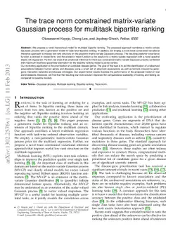 The trace norm constrained matrix-variate Gaussian process for multitask
  bipartite ranking