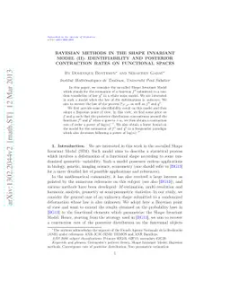 Bayesian methods in the Shape Invariant Model (II): Identifiability and
  posterior contraction rates on functional spaces