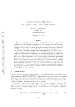 Minimax Optimal Algorithms for Unconstrained Linear Optimization