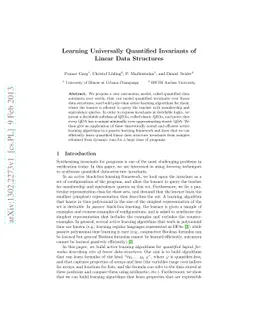 Learning Universally Quantified Invariants of Linear Data Structures