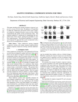 Adaptive Temporal Compressive Sensing for Video