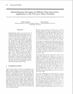 Quasi-Bayesian Strategies for Efficient Plan Generation: Application to
  the Planning to Observe Problem