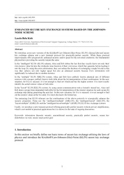 Enhanced secure key exchange systems based on the Johnson-noise scheme