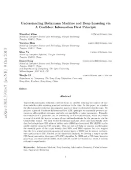 Understanding Boltzmann Machine and Deep Learning via A Confident
  Information First Principle