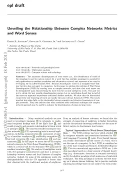 Unveiling the relationship between complex networks metrics and word
  senses
