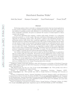 Distributed Random Walks