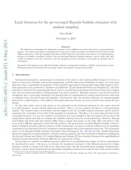 Limit theorems for the pre-averaged Hayashi-Yoshida estimator with
  random sampling