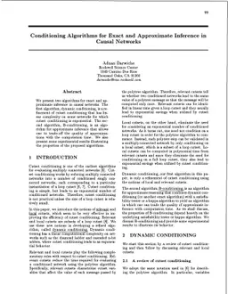 Conditioning Methods for Exact and Approximate Inference in Causal
  Networks