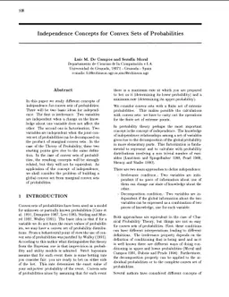 Independence Concepts for Convex Sets of Probabilities