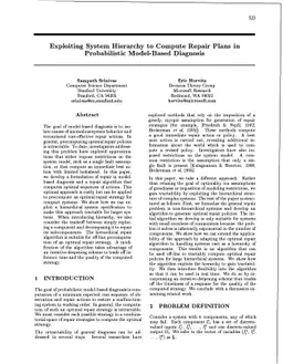 Exploiting System Hierarchy to Compute Repair Plans in Probabilistic
  Model-based Diagnosis
