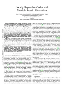 Locally Repairable Codes with Multiple Repair Alternatives