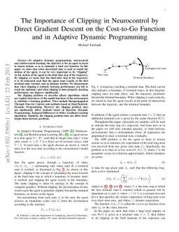 The Importance of Clipping in Neurocontrol by Direct Gradient Descent on
  the Cost-to-Go Function and in Adaptive Dynamic Programming