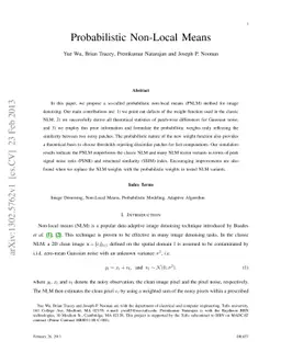 Probabilistic Non-Local Means