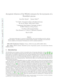 Asymptotic behavior of the Whittle estimator for the increments of a
  Rosenblatt process