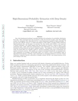 High-Dimensional Probability Estimation with Deep Density Models
