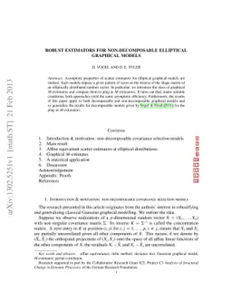 Robust estimators for non-decomposable elliptical graphical models