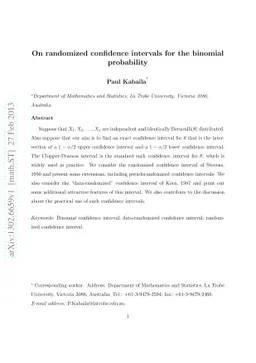 On randomized confidence intervals for the binomial probability
