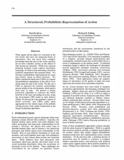 A Structured, Probabilistic Representation of Action