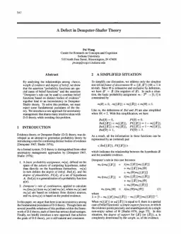 A Defect in Dempster-Shafer Theory