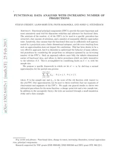 Functional Data Analysis with Increasing Number of Projections