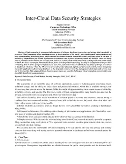 Inter-Cloud Data Security Strategies