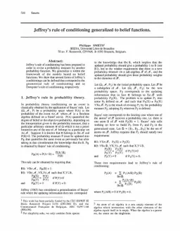 Jeffrey's rule of conditioning generalized to belief functions