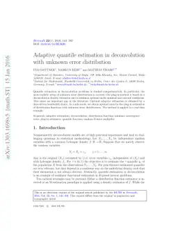 Adaptive quantile estimation in deconvolution with unknown error
  distribution