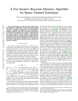 A Fast Iterative Bayesian Inference Algorithm for Sparse Channel
  Estimation