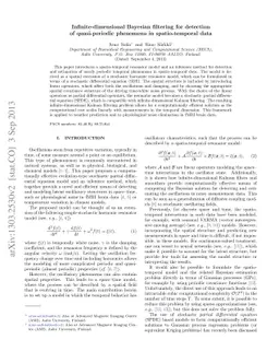 Infinite-dimensional Bayesian filtering for detection of quasi-periodic
  phenomena in spatio-temporal data