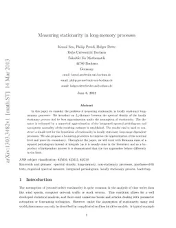 Measuring stationarity in long-memory processes