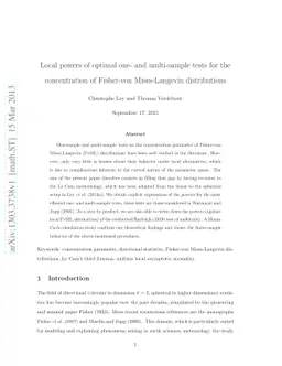Local powers of optimal one- and multi-sample tests for the
  concentration of Fisher-von Mises-Langevin distributions