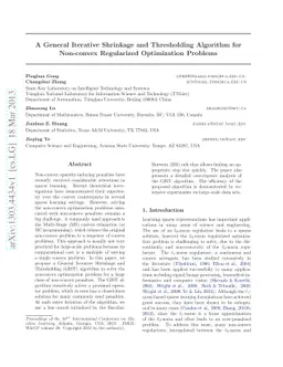 A General Iterative Shrinkage and Thresholding Algorithm for Non-convex
  Regularized Optimization Problems