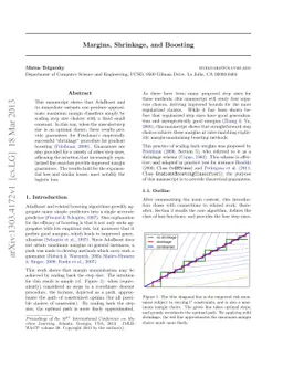 Margins, Shrinkage, and Boosting