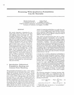 Reasoning With Qualitative Probabilities Can Be Tractable
