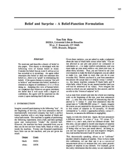 Belief and Surprise - A Belief-Function Formulation