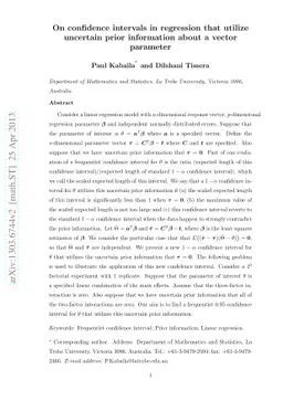 On confidence intervals in regression that utilize uncertain prior
  information about a vector parameter