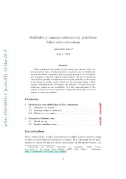 Multifidelity variance reduction for pick-freeze Sobol index estimation