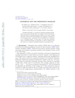 Confidence sets for persistence diagrams