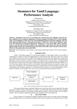 Stemmers for Tamil Language: Performance Analysis