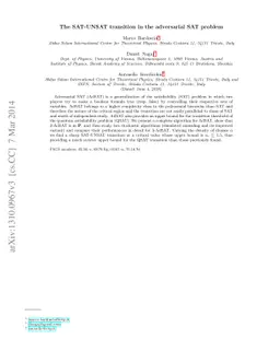 The SAT-UNSAT transition in the adversarial SAT problem