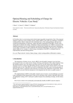 Optimal Routing and Scheduling of Charge for Electric Vehicles: Case
  Study