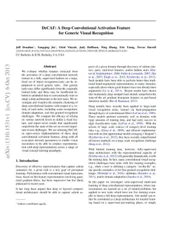 DeCAF: A Deep Convolutional Activation Feature for Generic Visual
  Recognition
