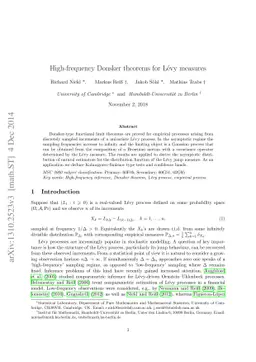 High-frequency Donsker theorems for Lévy measures