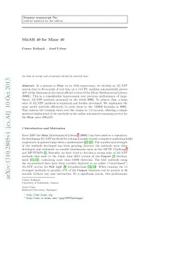 MizAR 40 for Mizar 40