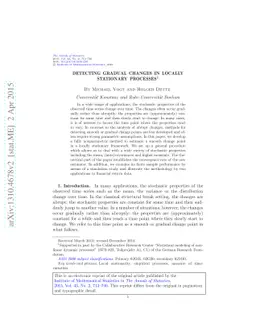 Detecting gradual changes in locally stationary processes