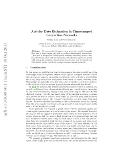 Activity date estimation in timestamped interaction networks