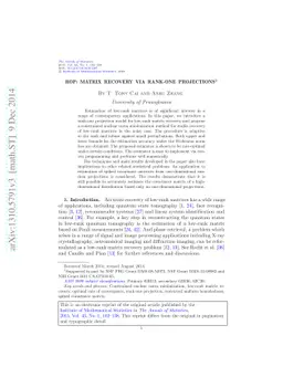 ROP: Matrix recovery via rank-one projections