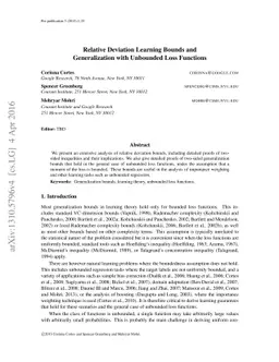 Relative Deviation Learning Bounds and Generalization with Unbounded
  Loss Functions