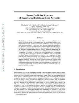 Sparse Predictive Structure of Deconvolved Functional Brain Networks